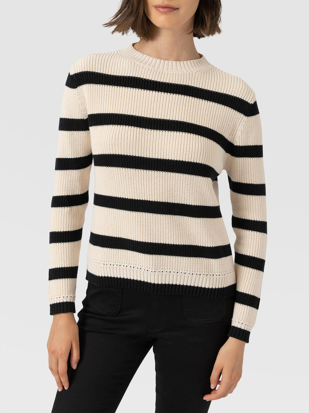 Remy Crop Sweater - Stripe
