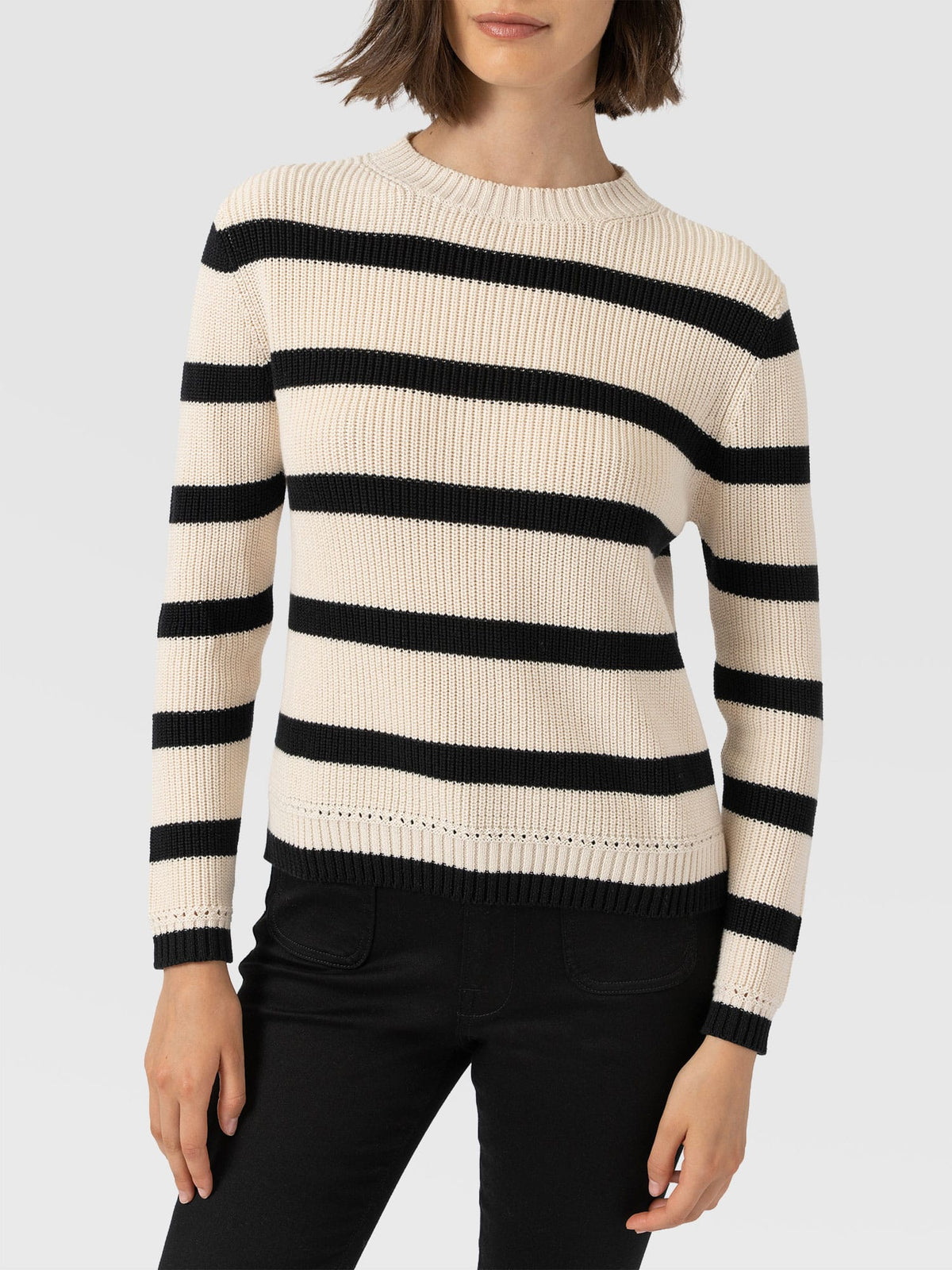 Remy Crop Sweater - Stripe
