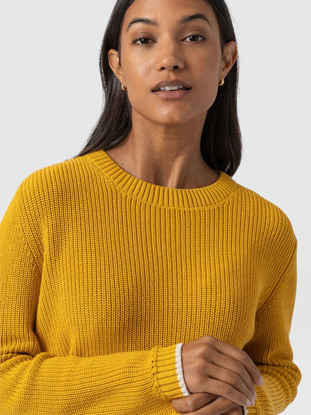 Remy Crop Sweater - Yellow