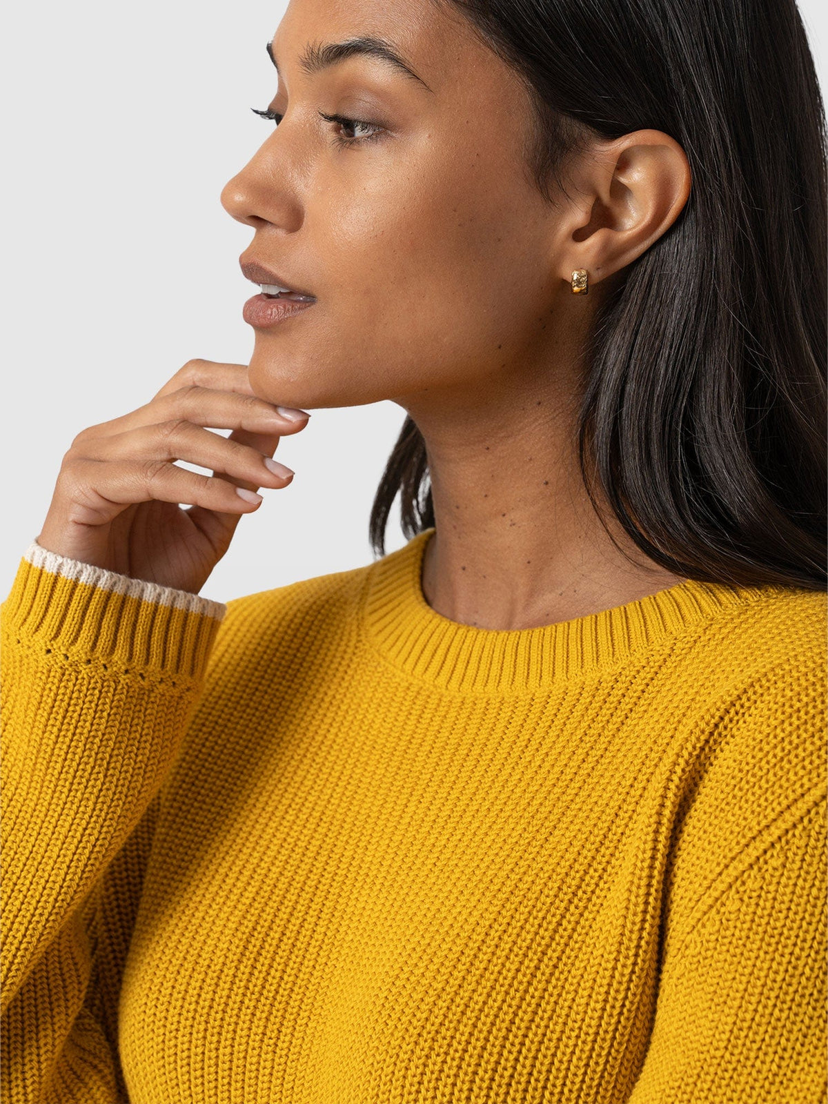 Remy Crop Sweater - Yellow