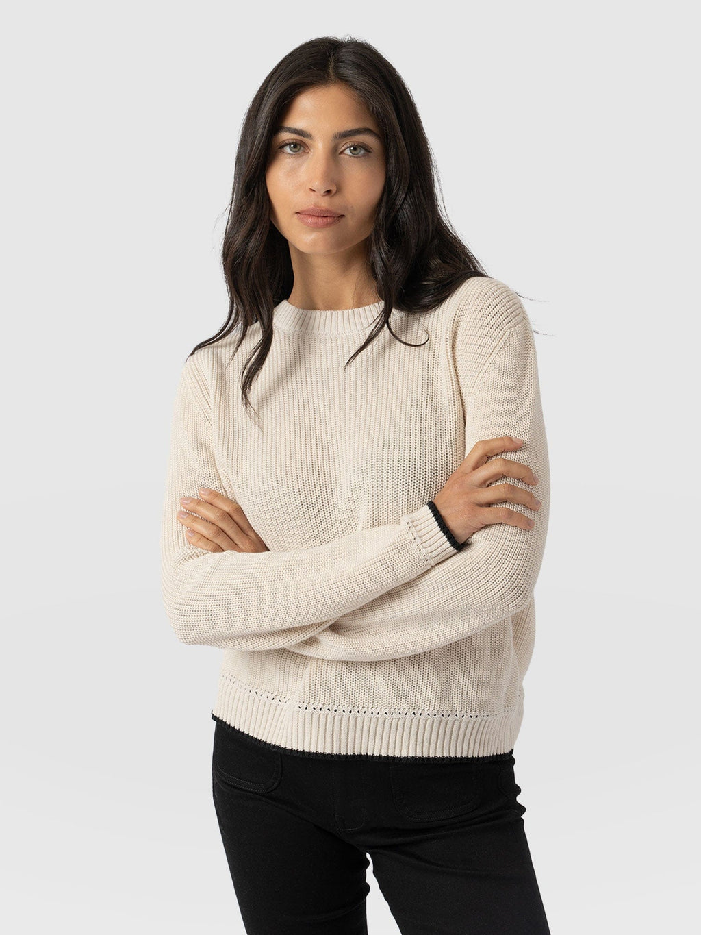 Remy Crop Sweater - Cream