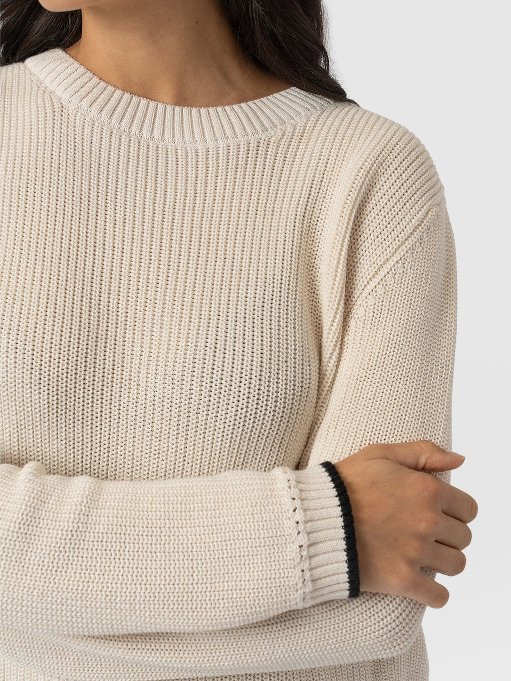 Remy Crop Sweater - Cream