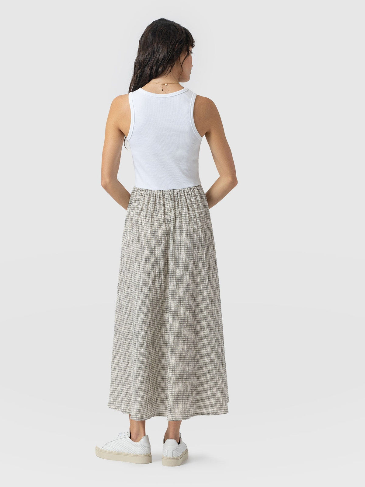 Renee Contrast Dress - Gingham