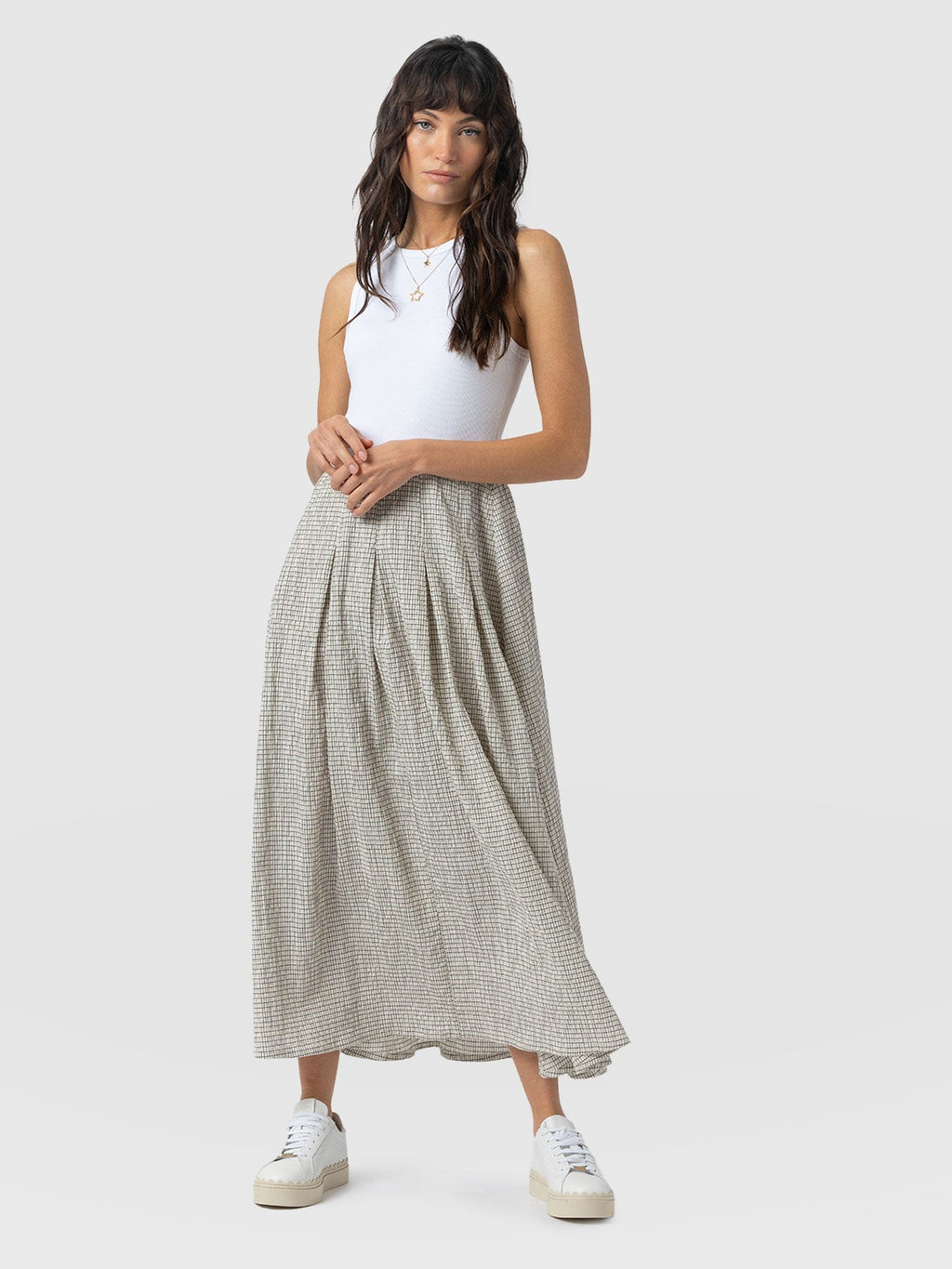 Renee Contrast Dress - Gingham