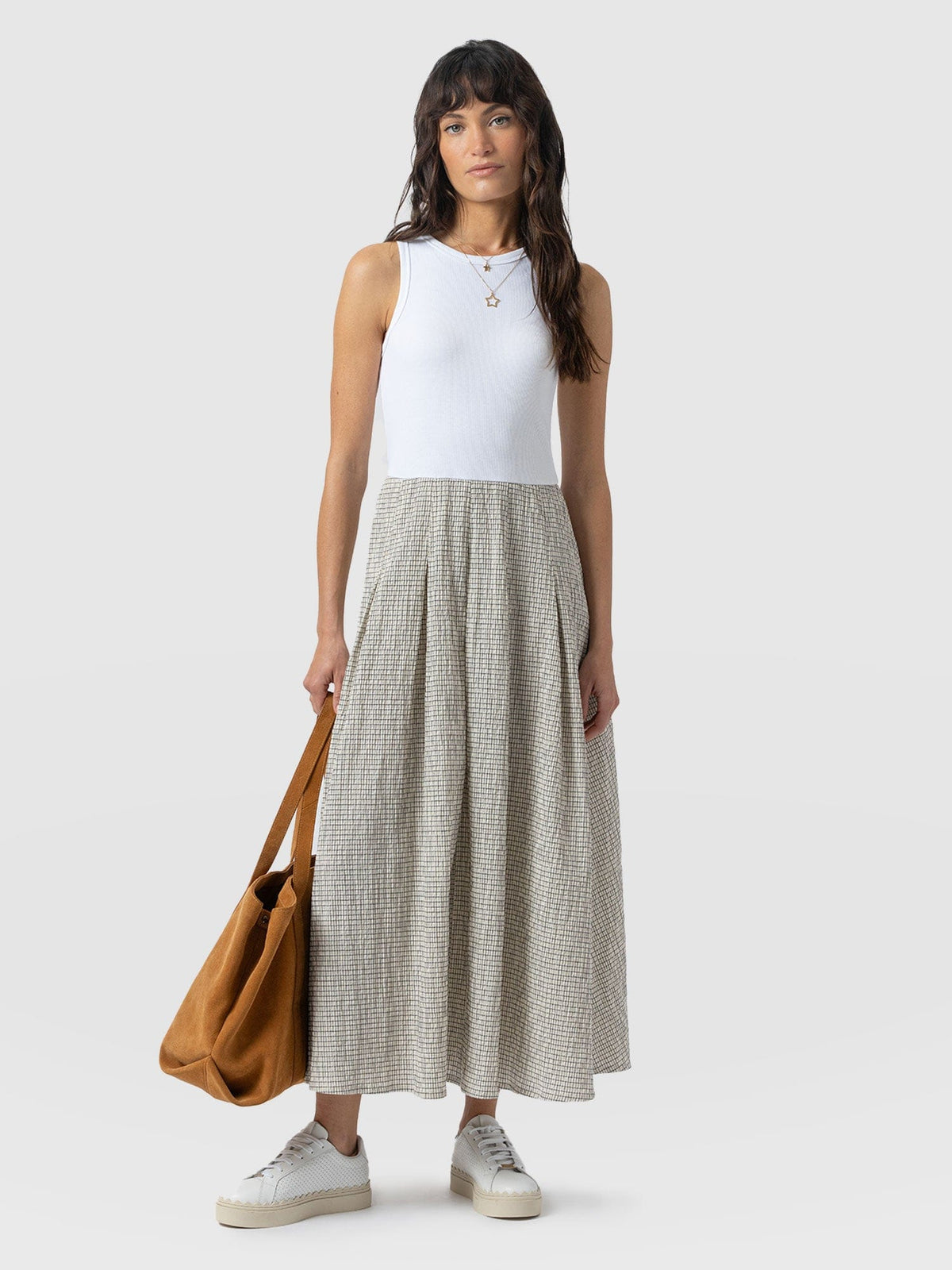 Renee Contrast Dress - Gingham