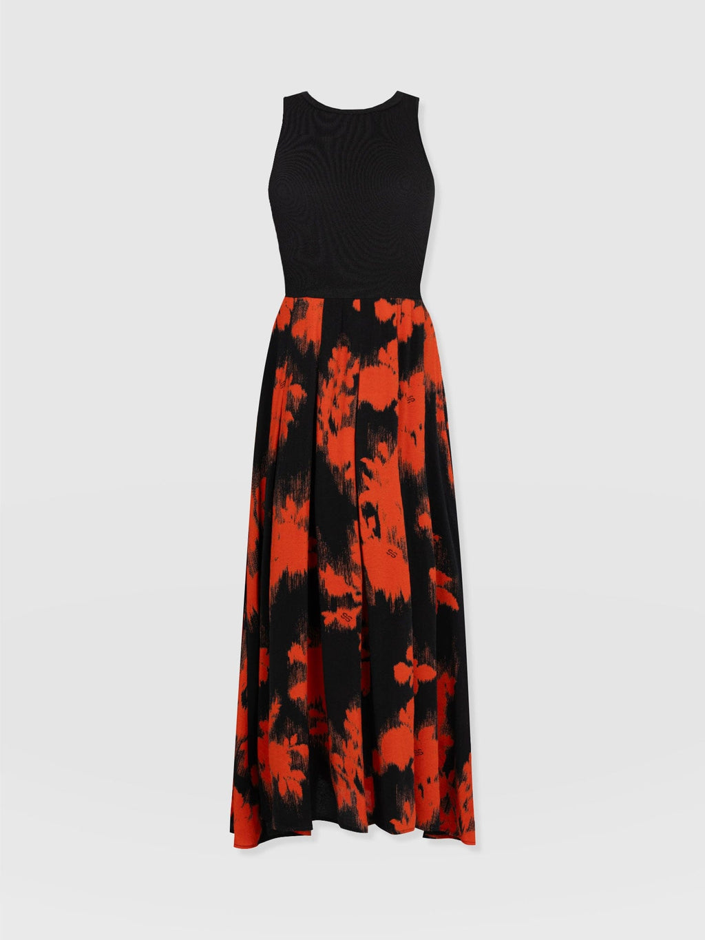 Renee Contrast Dress - Orange Fade Floral