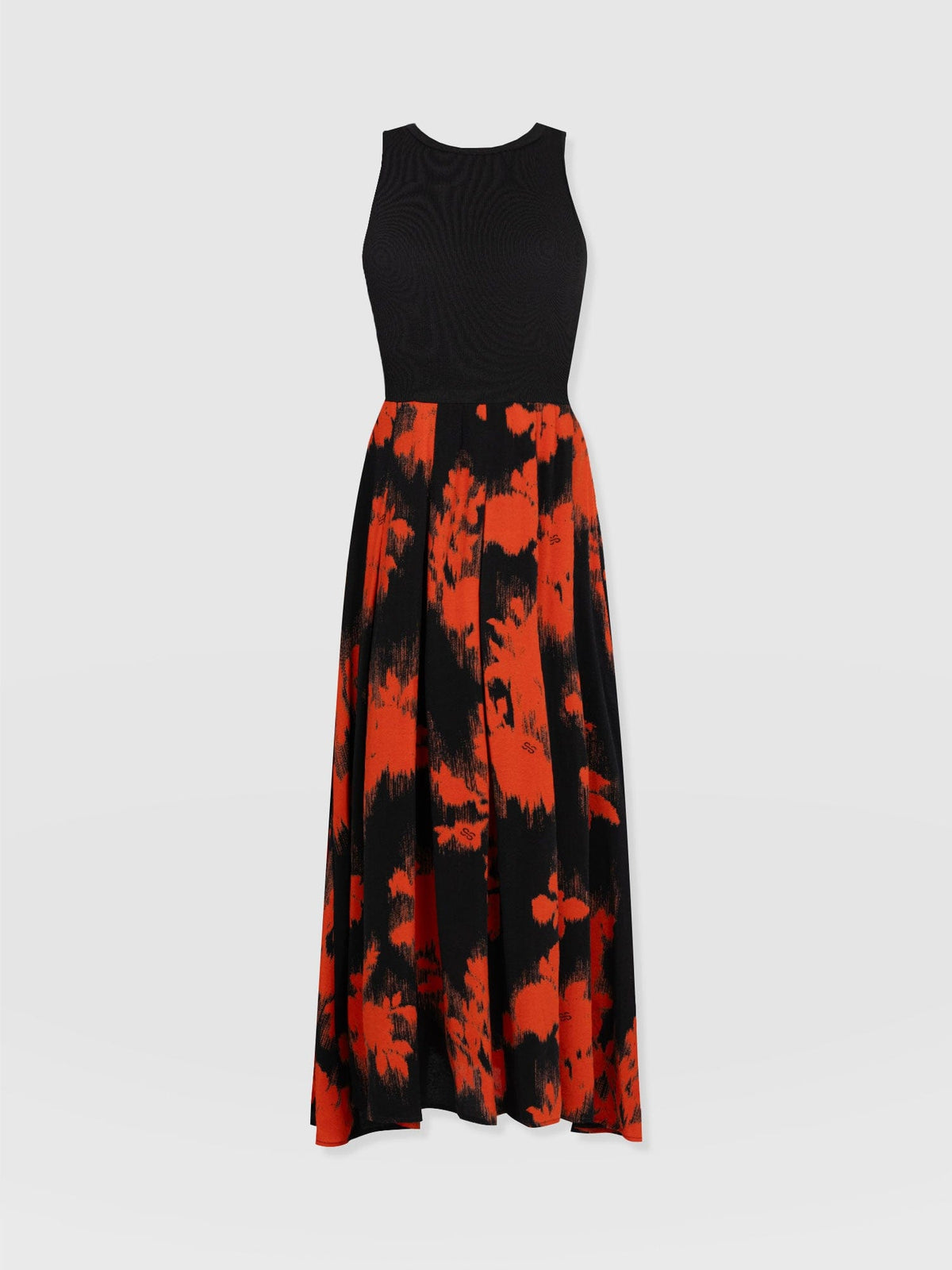 Renee Contrast Dress - Orange Fade Floral