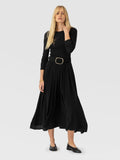 Renee Contrast Long Sleeve Dress - Black
