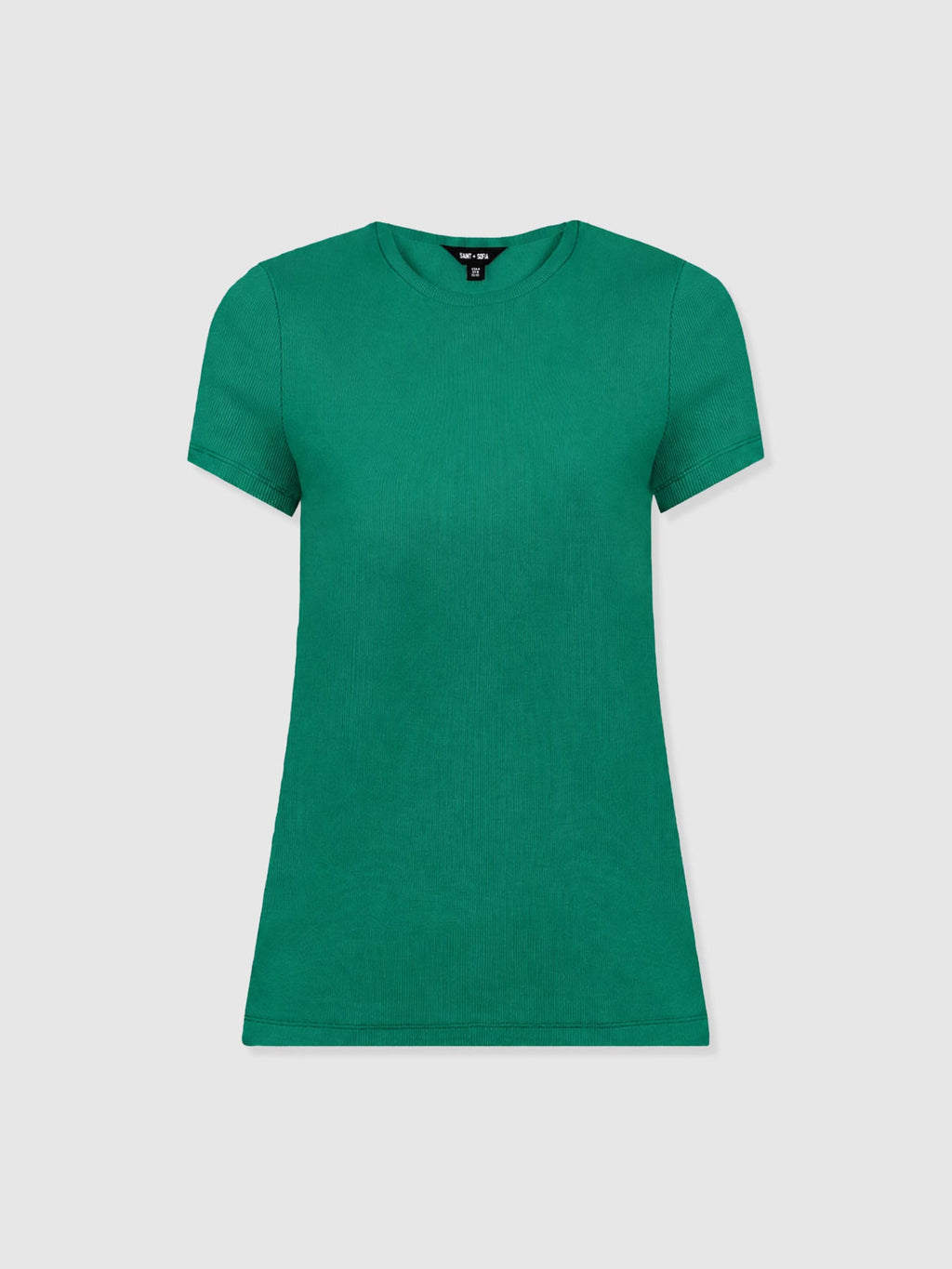 Ribbed Short Sleeve Tee - Sea Green