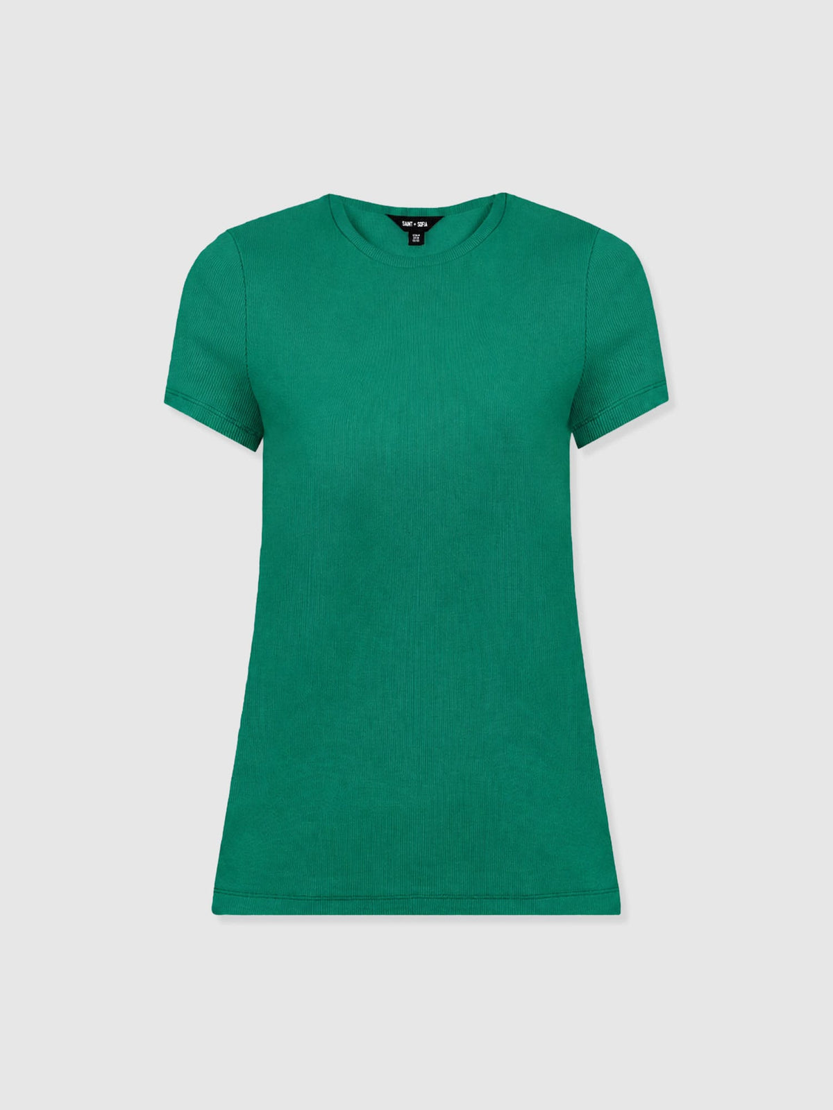 Ribbed Short Sleeve Tee - Sea Green