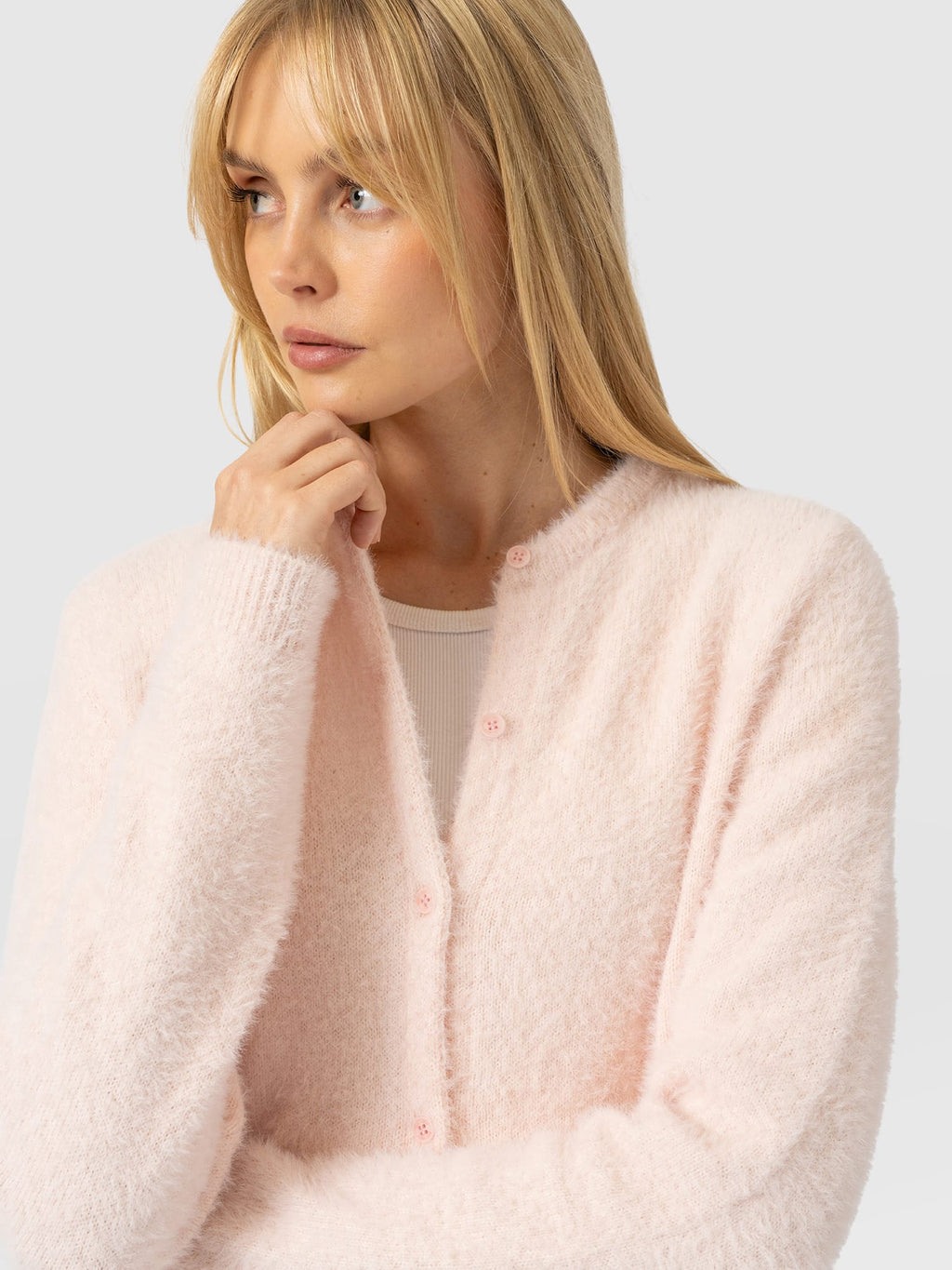Rosalie Cardigan - Pale Pink