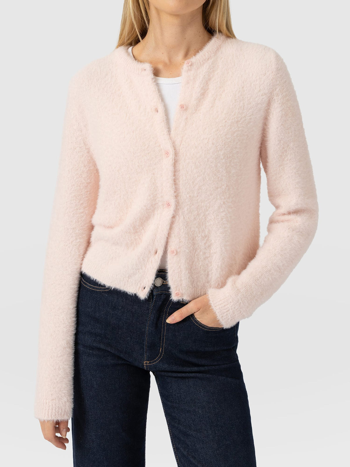 Rosalie Cardigan - Pale Pink
