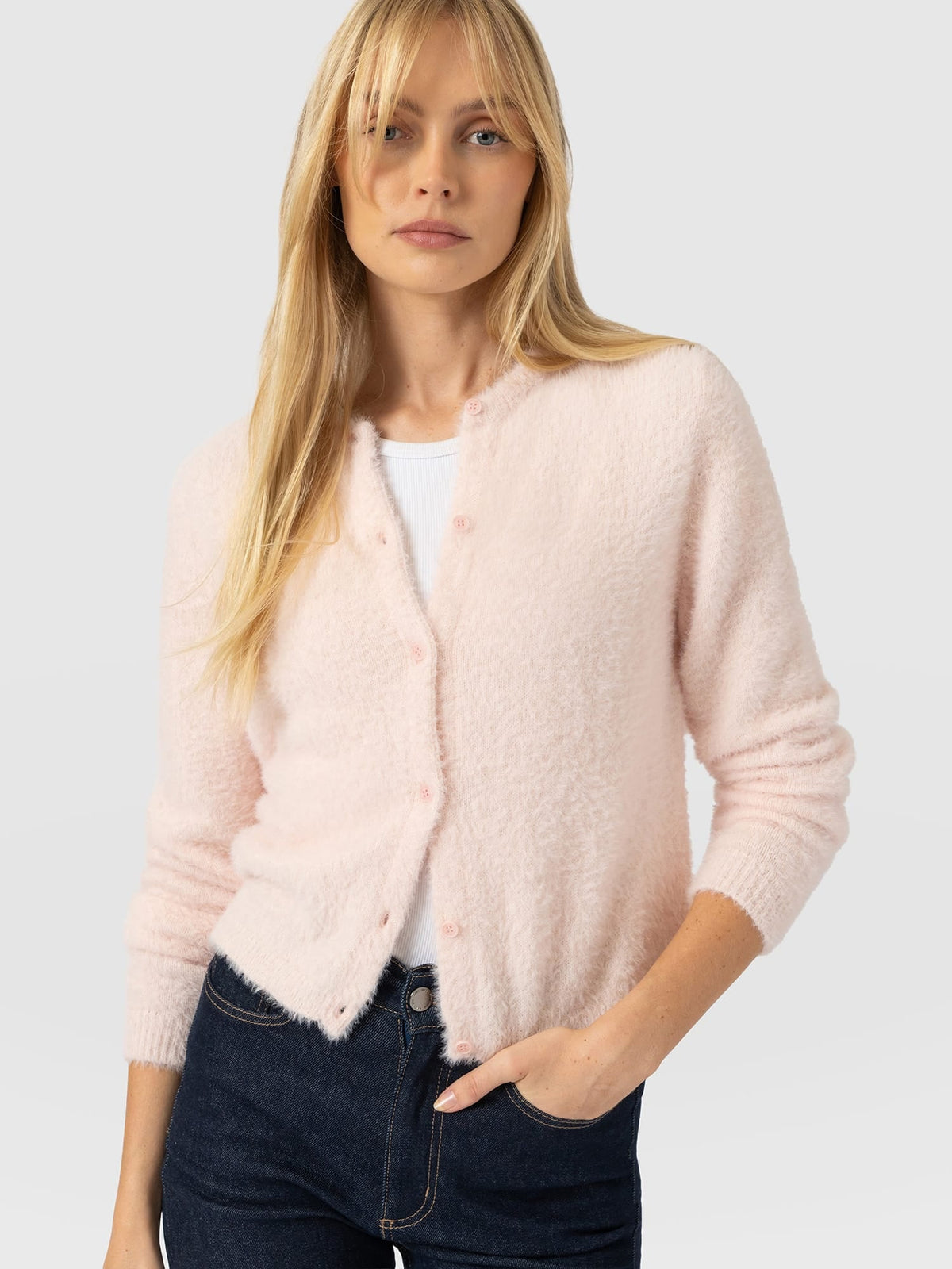 Rosalie Cardigan - Pale Pink