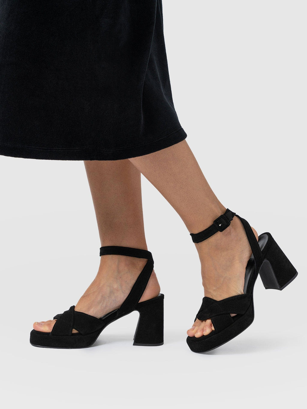 Roux Platform Heels - Black