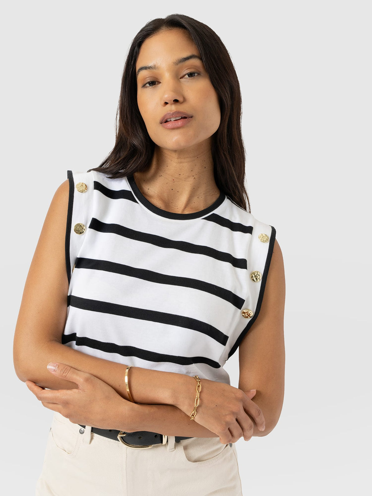 Rowan Tee - Black Stripe