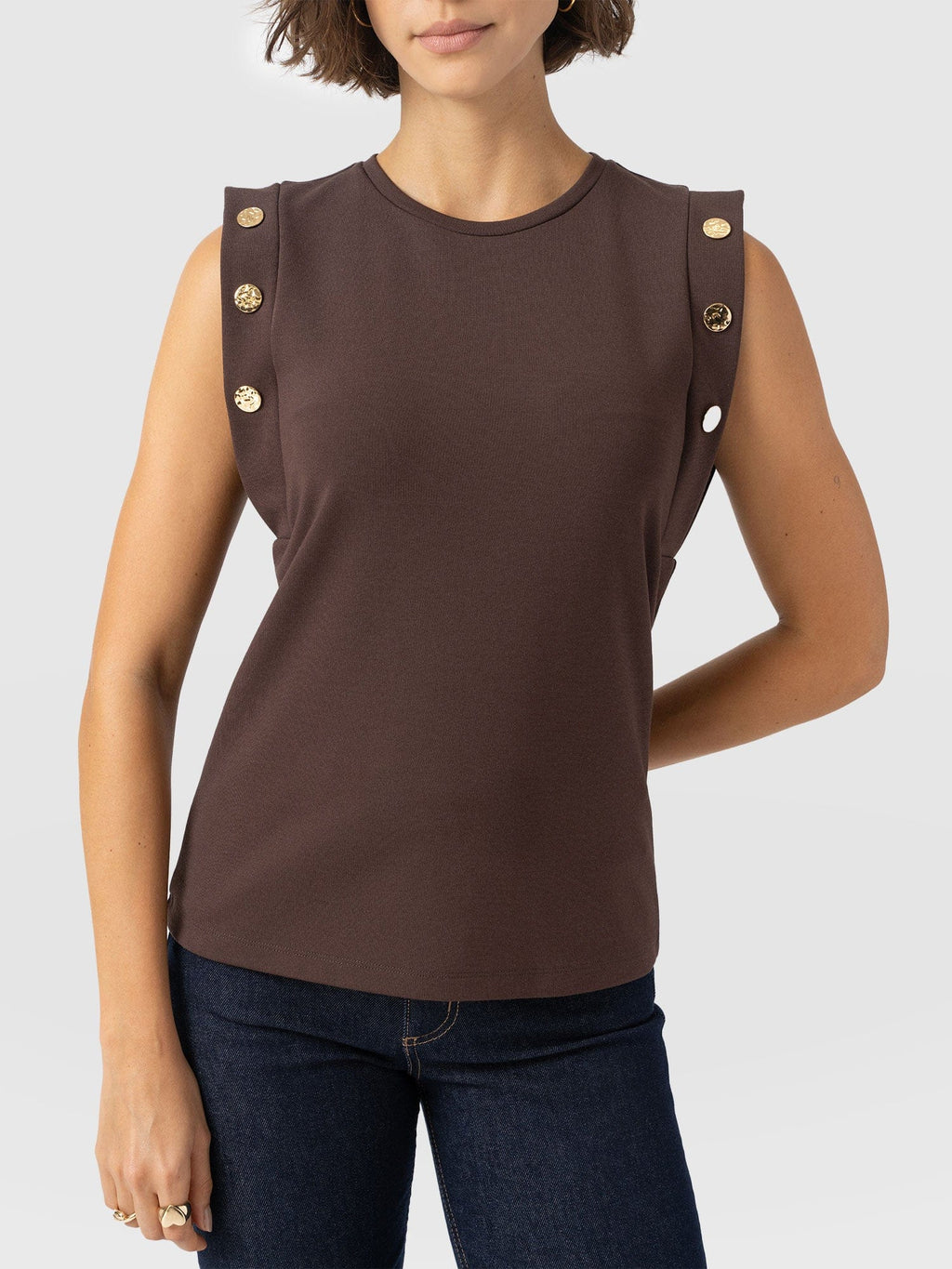 Rowan Tee - Brown - Molten
