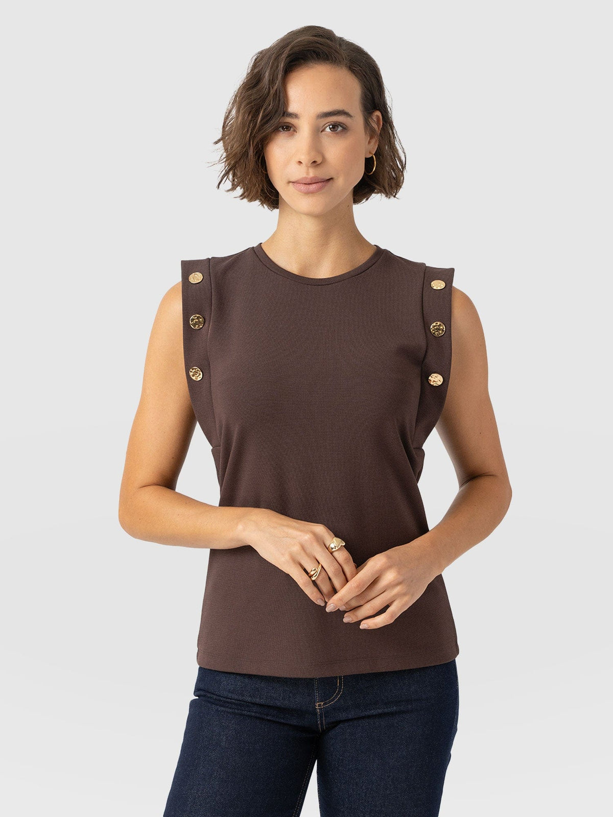 Rowan Tee - Brown - Molten