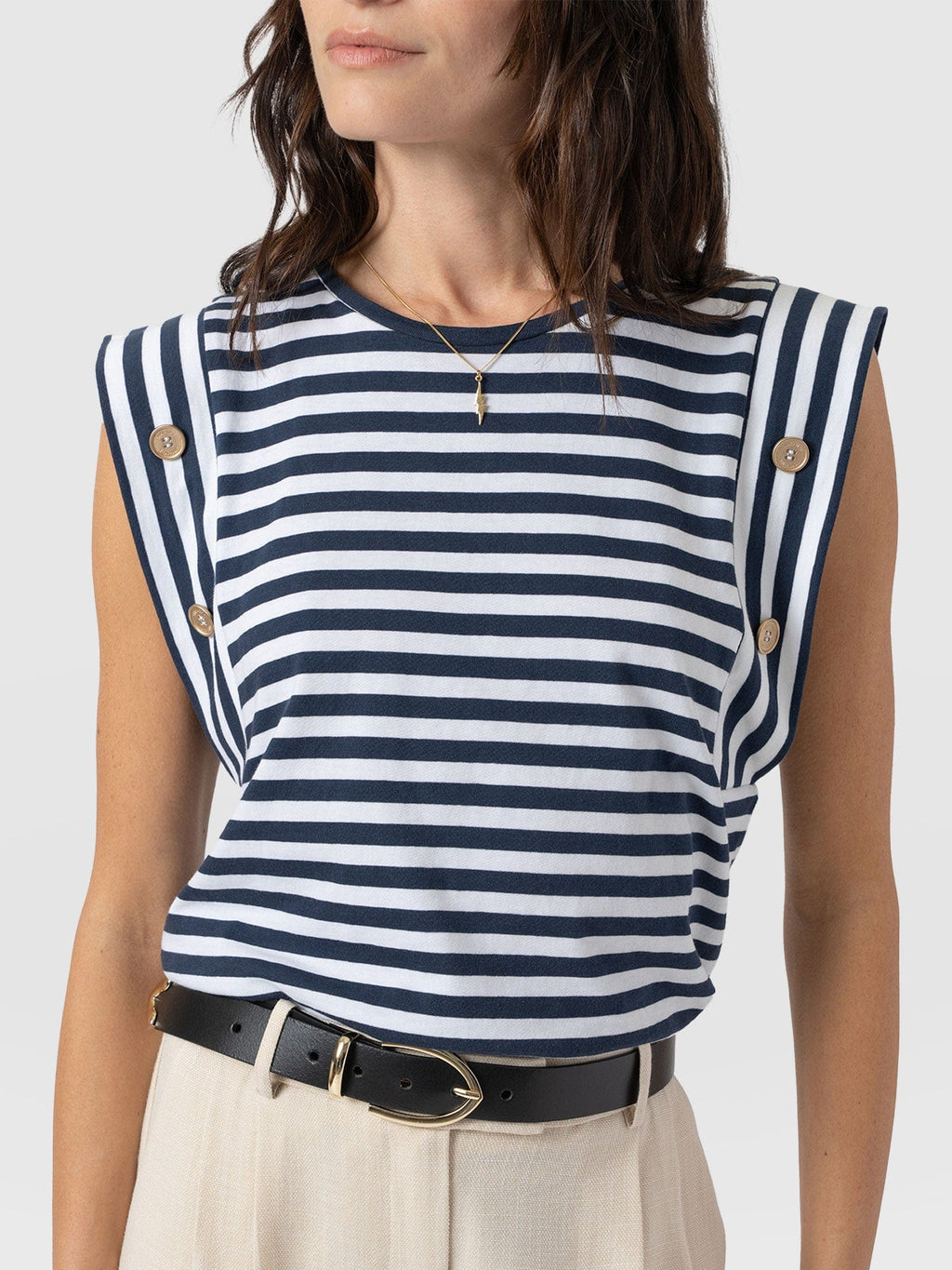 Rowan Tee - Navy Stripe