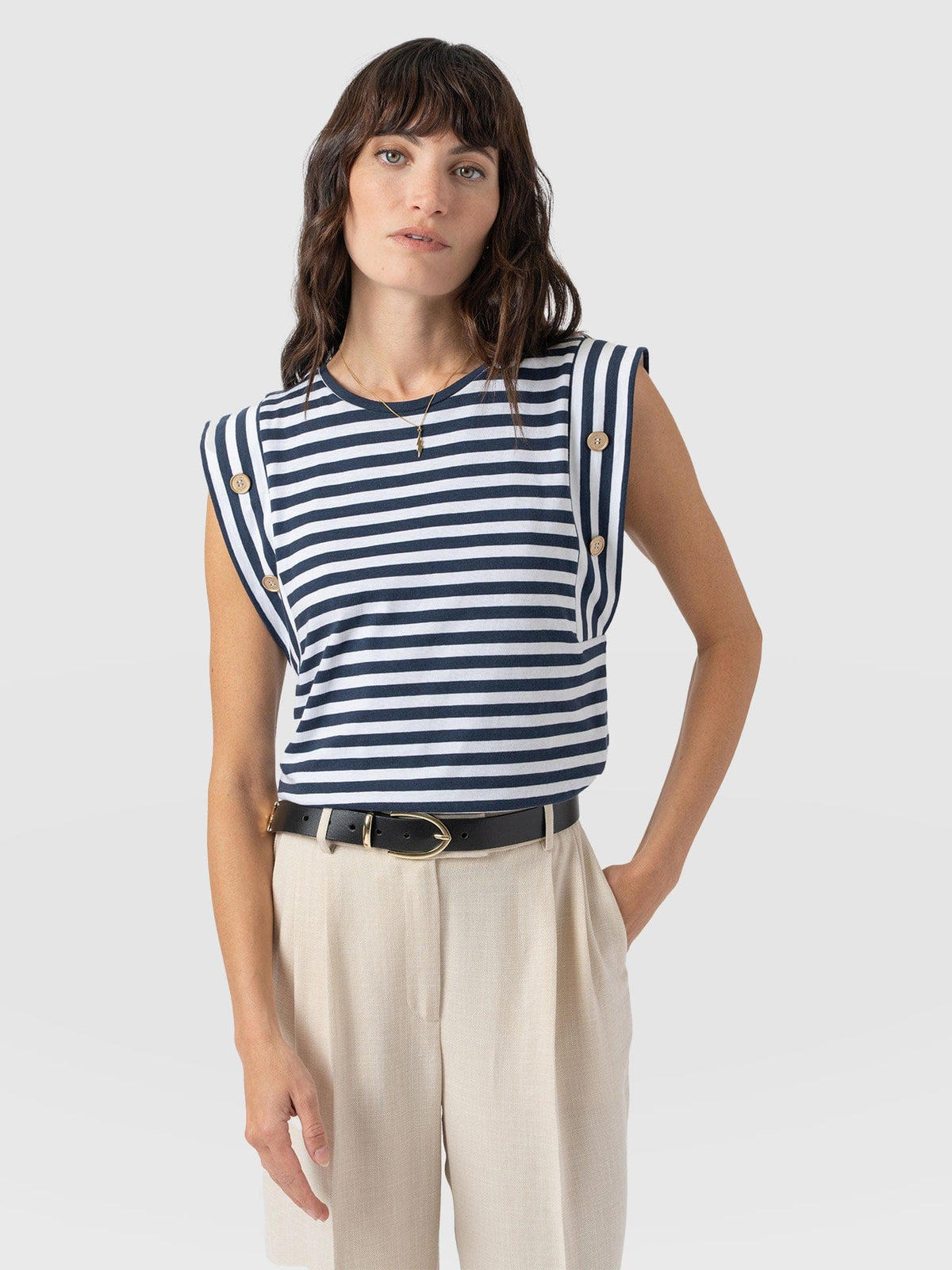 Rowan Tee - Navy Stripe