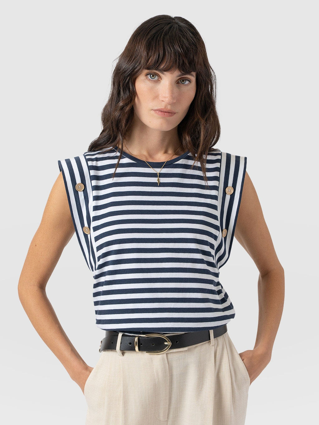 Rowan Tee - Navy Stripe