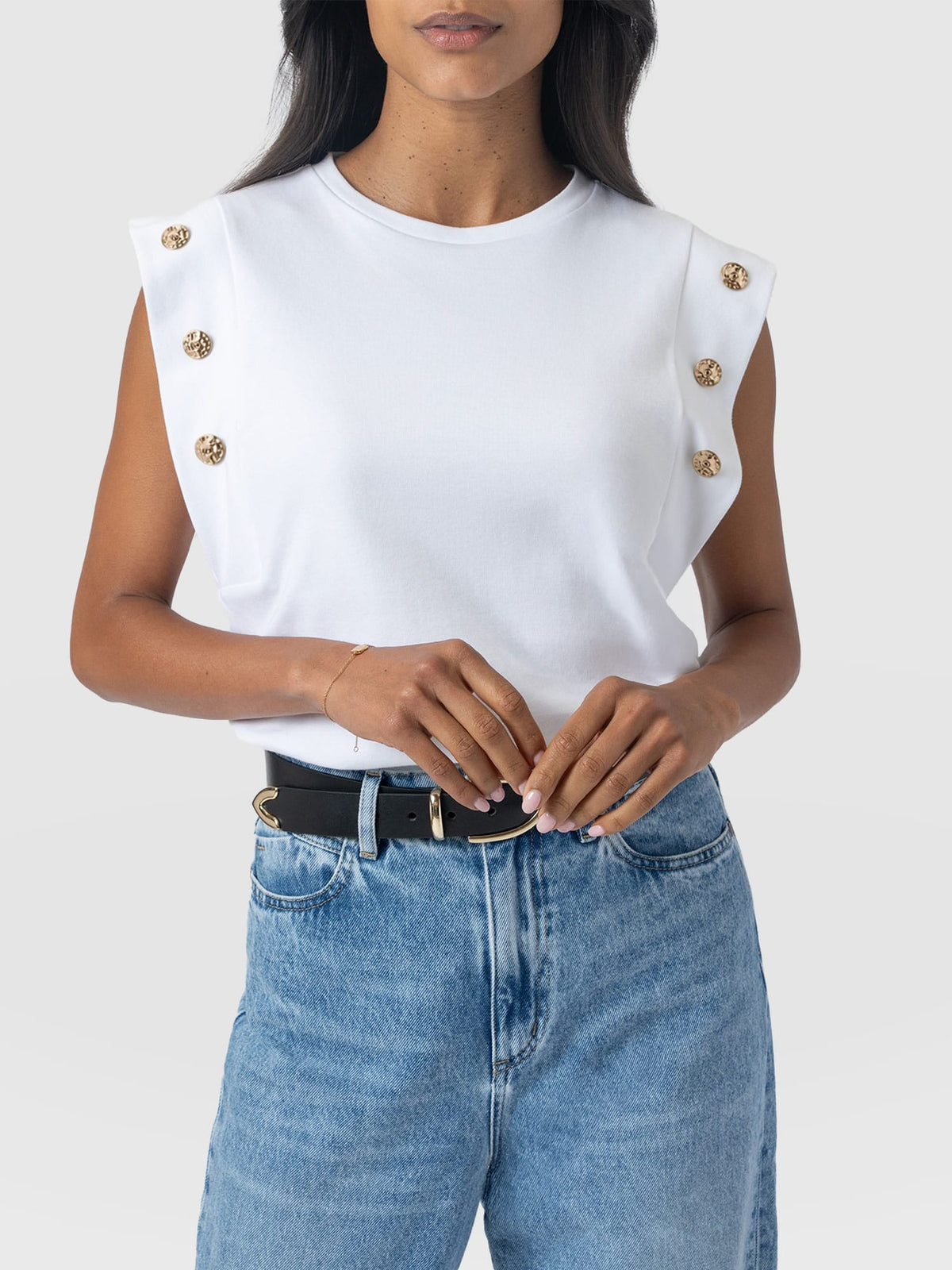 Rowan Tee - White Molten