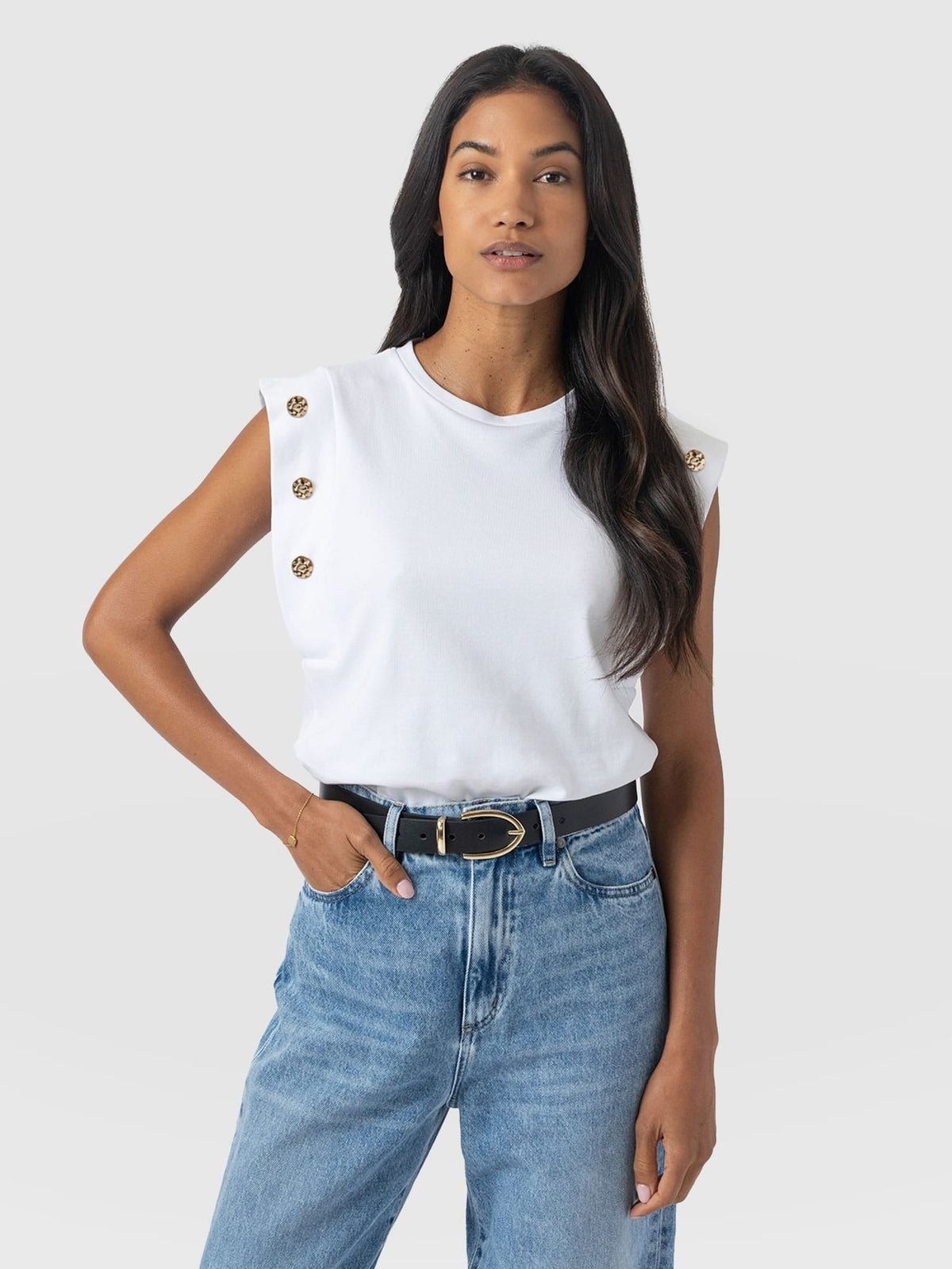 Rowan Tee - White Molten