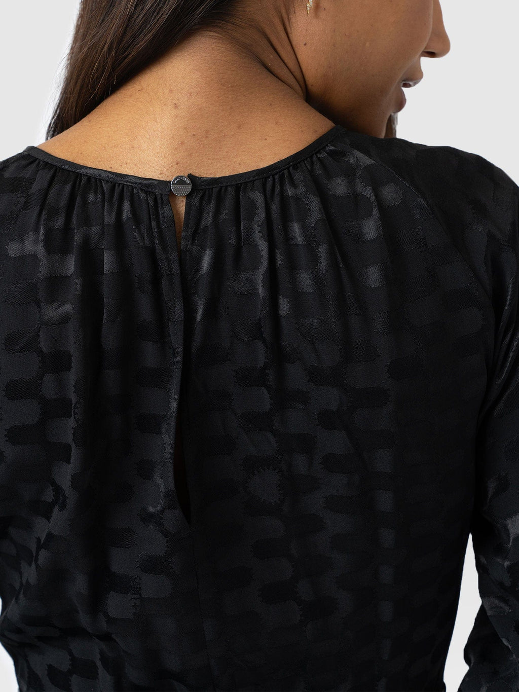 Ruby Flare Maxi Dress - Black Jacquard