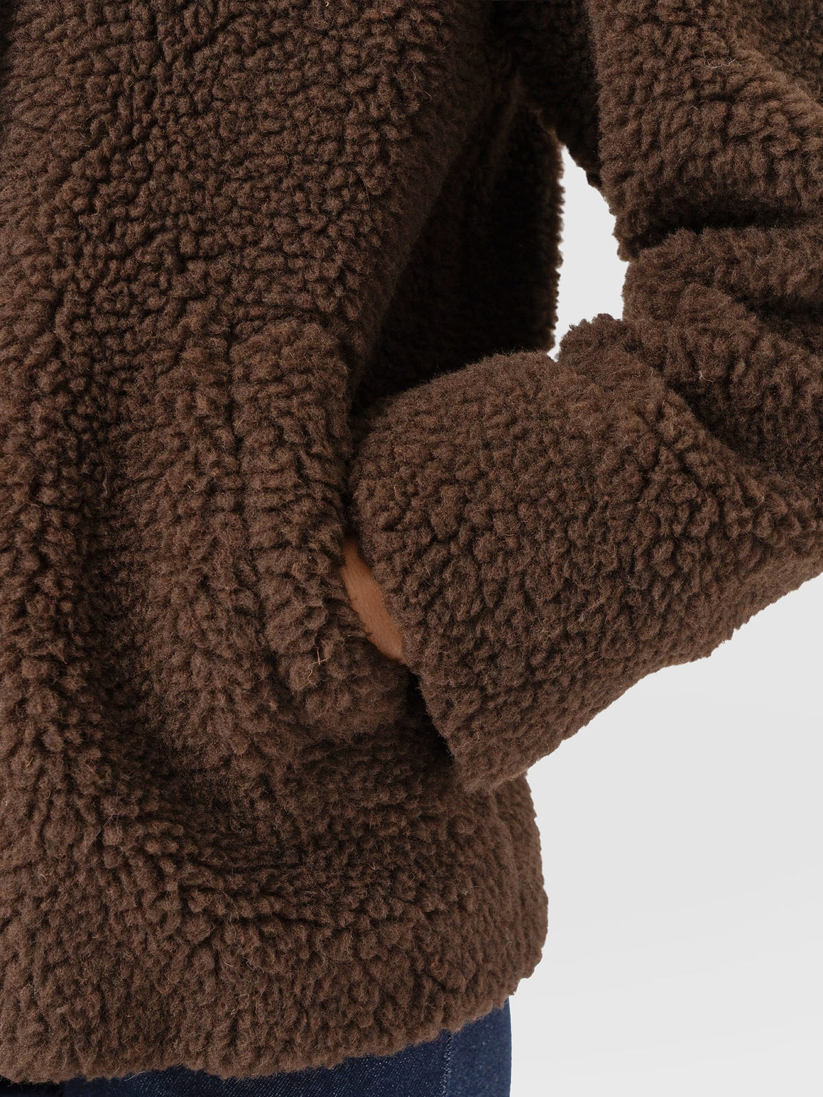Rumer Short Teddy Coat - Chocolate