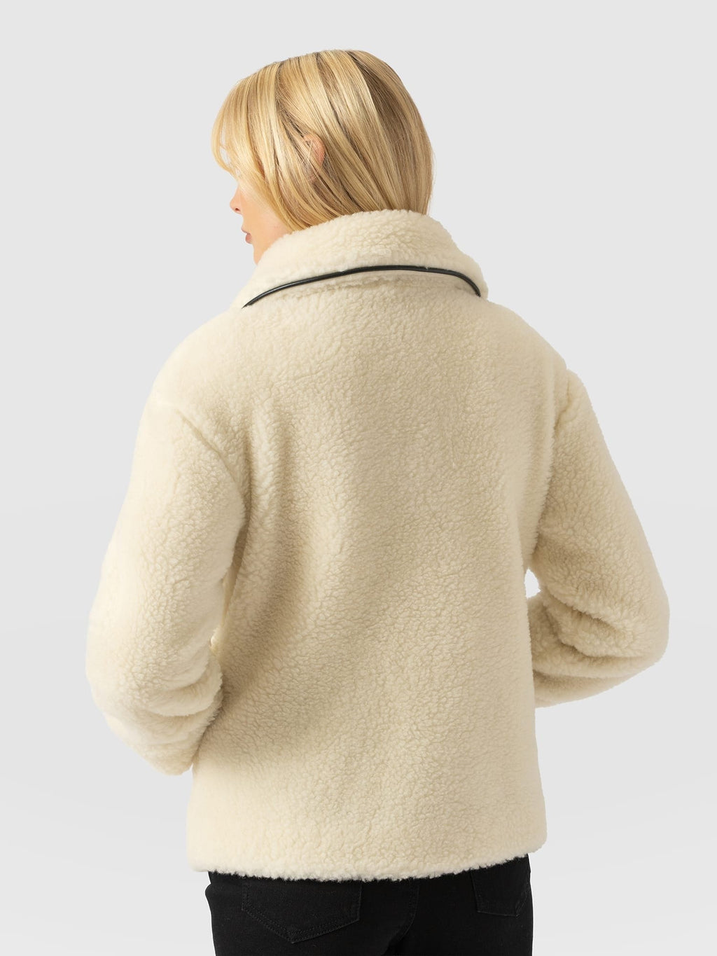 Rumer Short Teddy Coat - Cream