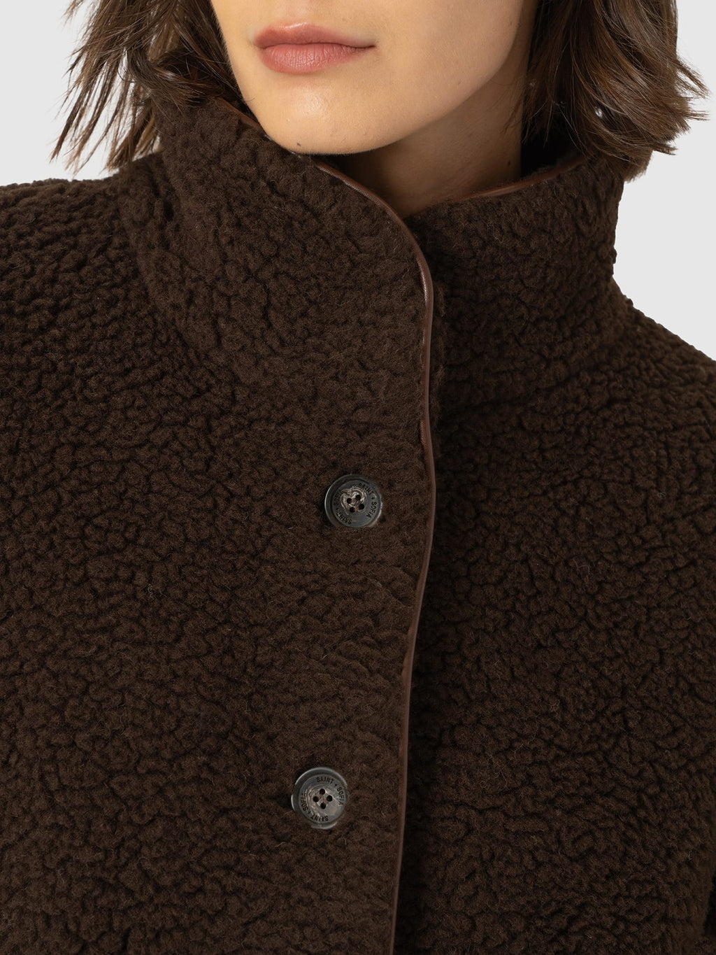 Rumer Teddy Coat - Chocolate