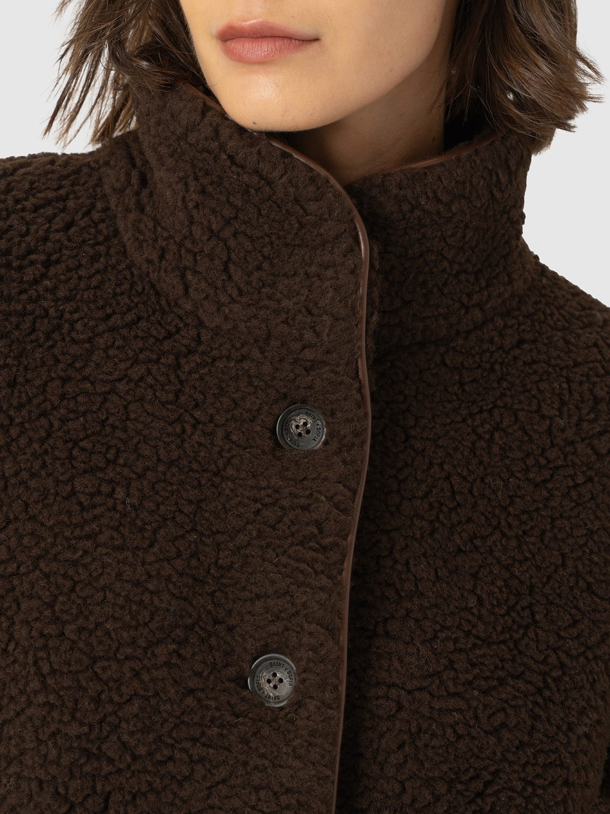 Rumer Teddy Coat - Chocolate