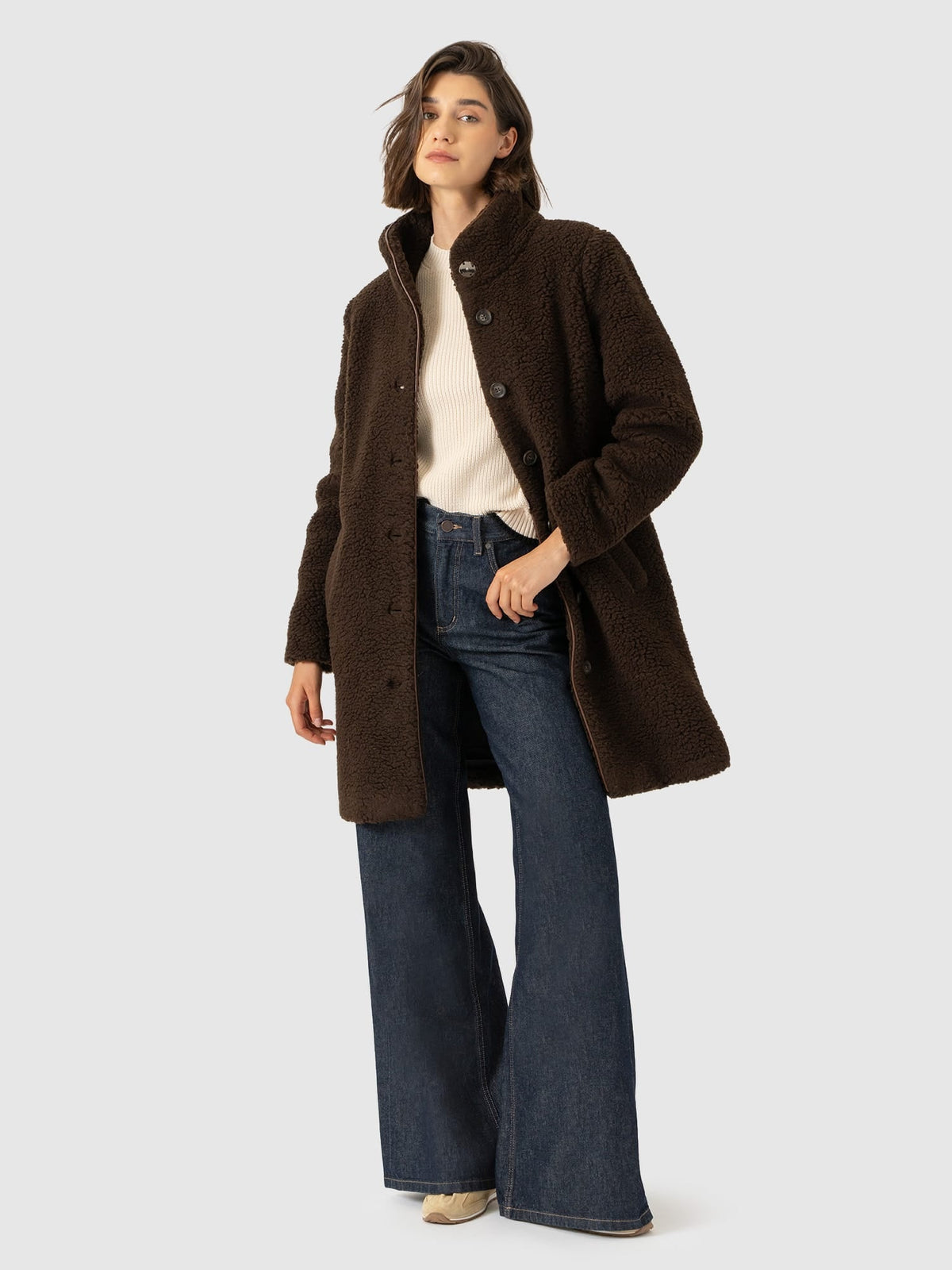 Rumer Teddy Coat - Chocolate