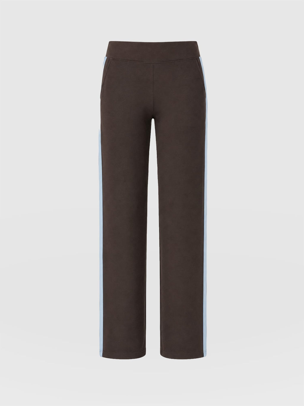 Runway Pant - Chocolate - Blue Stripe
