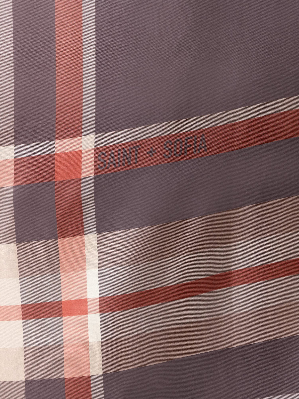 Ryder Silk Scarf - Brown Check