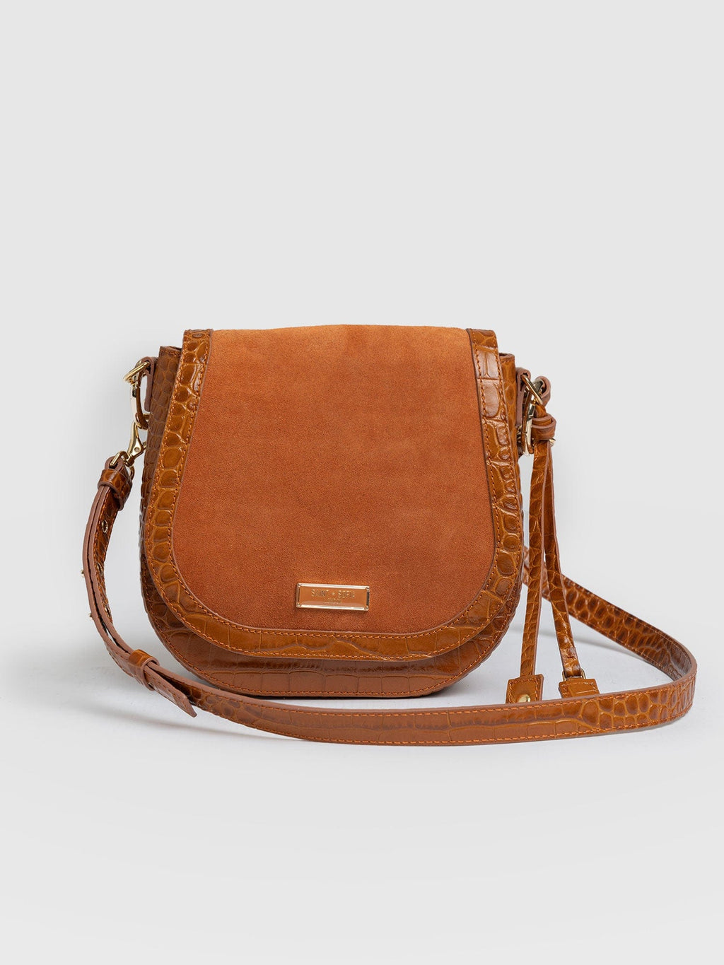 Saddle Bag - Brown Croc