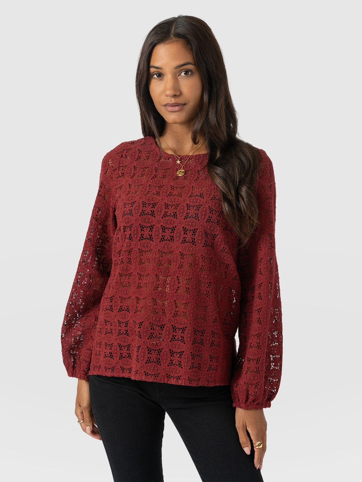 Sadie Blouse - Burgundy