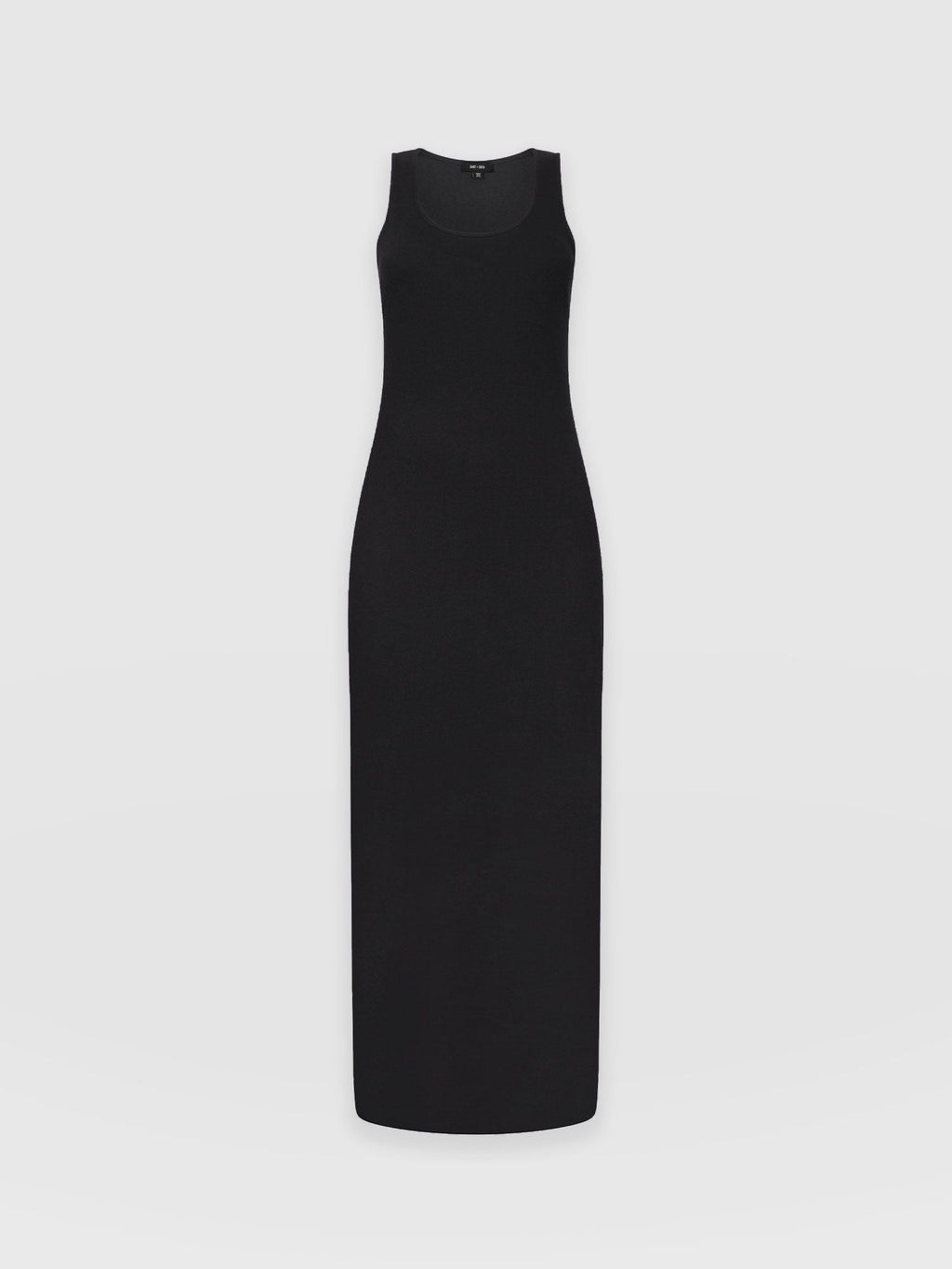 Sleeveless Rib Dress - Black