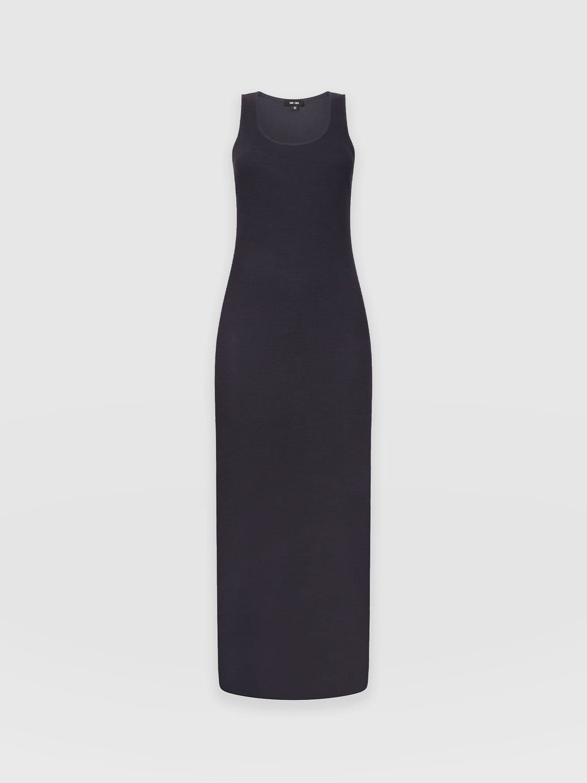 Sleeveless Rib Dress - Navy
