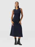 Sleeveless Runway Maxi Dress - Navy