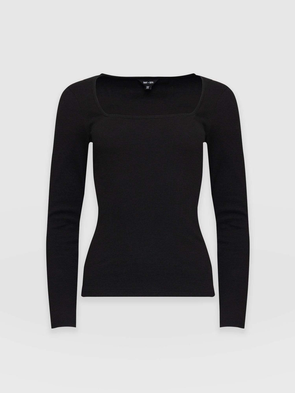 Sloane Ribbed Top - Black