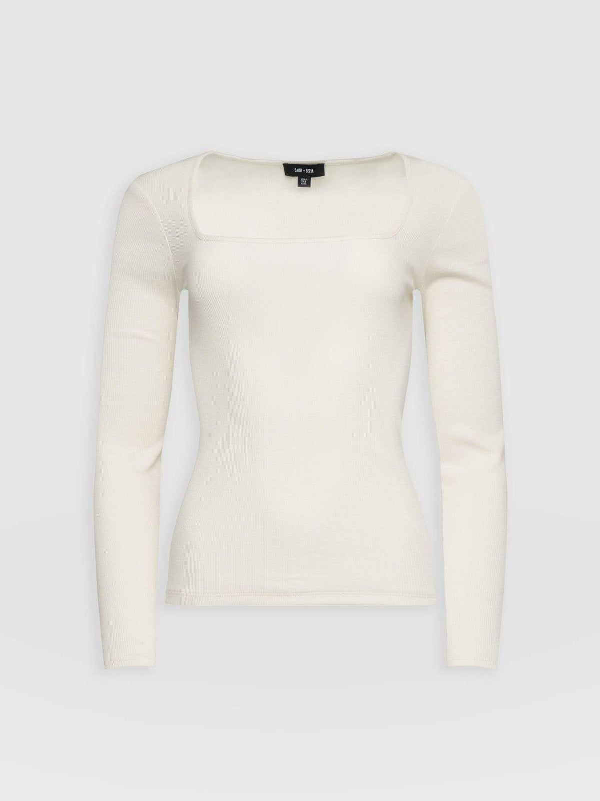 Sloane Ribbed Top - Cream