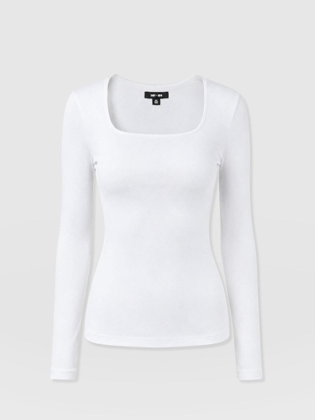 Sloane Ribbed Top - White