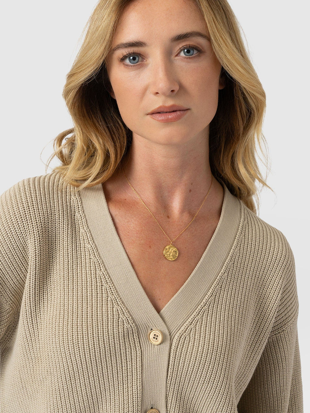 Soho Crop Cardigan - Beige