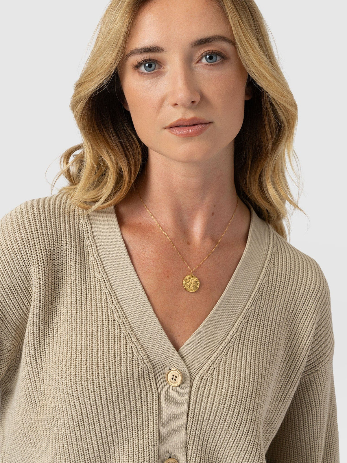 Soho Crop Cardigan - Beige