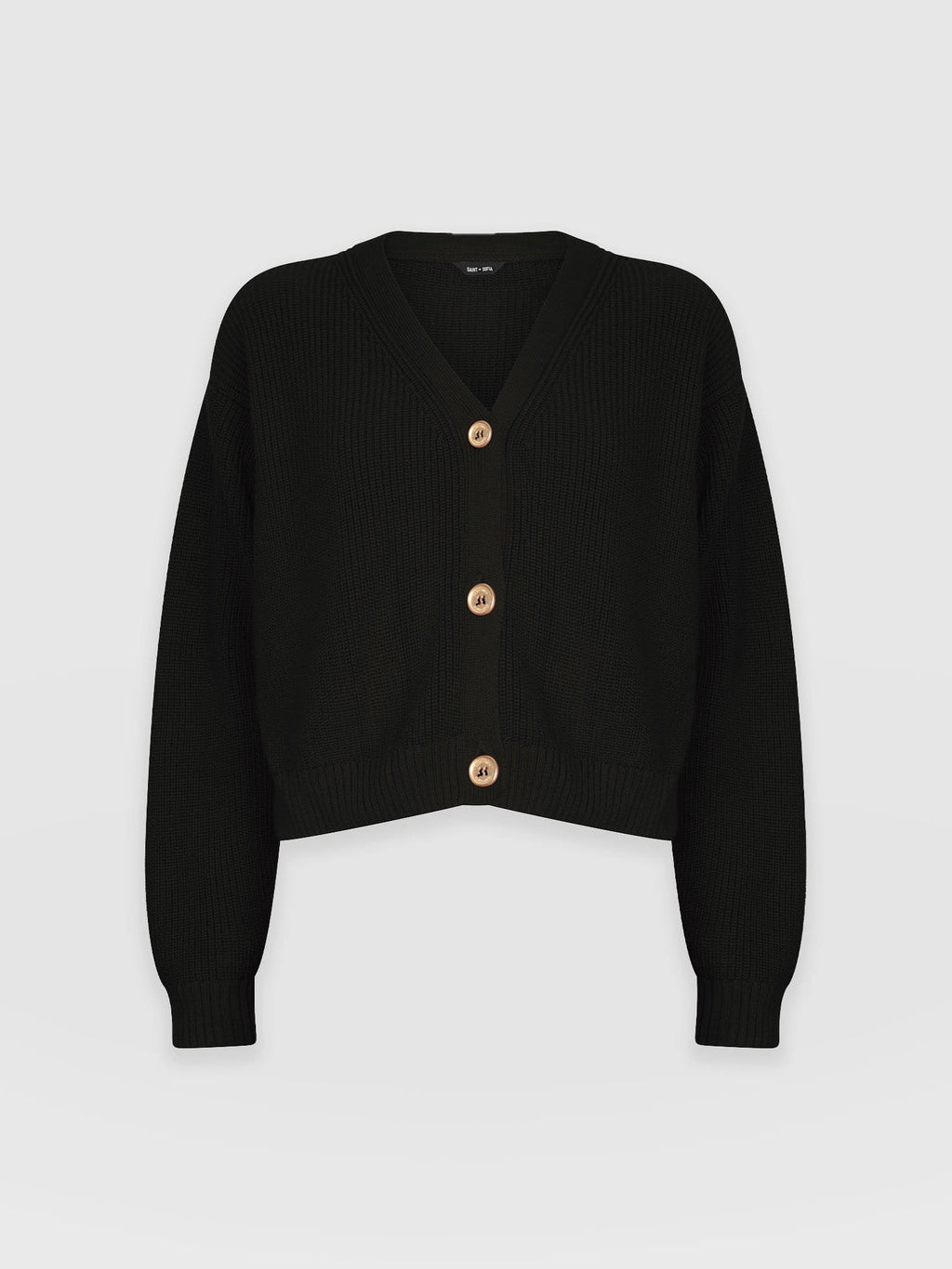 Soho Crop Cardigan - Black