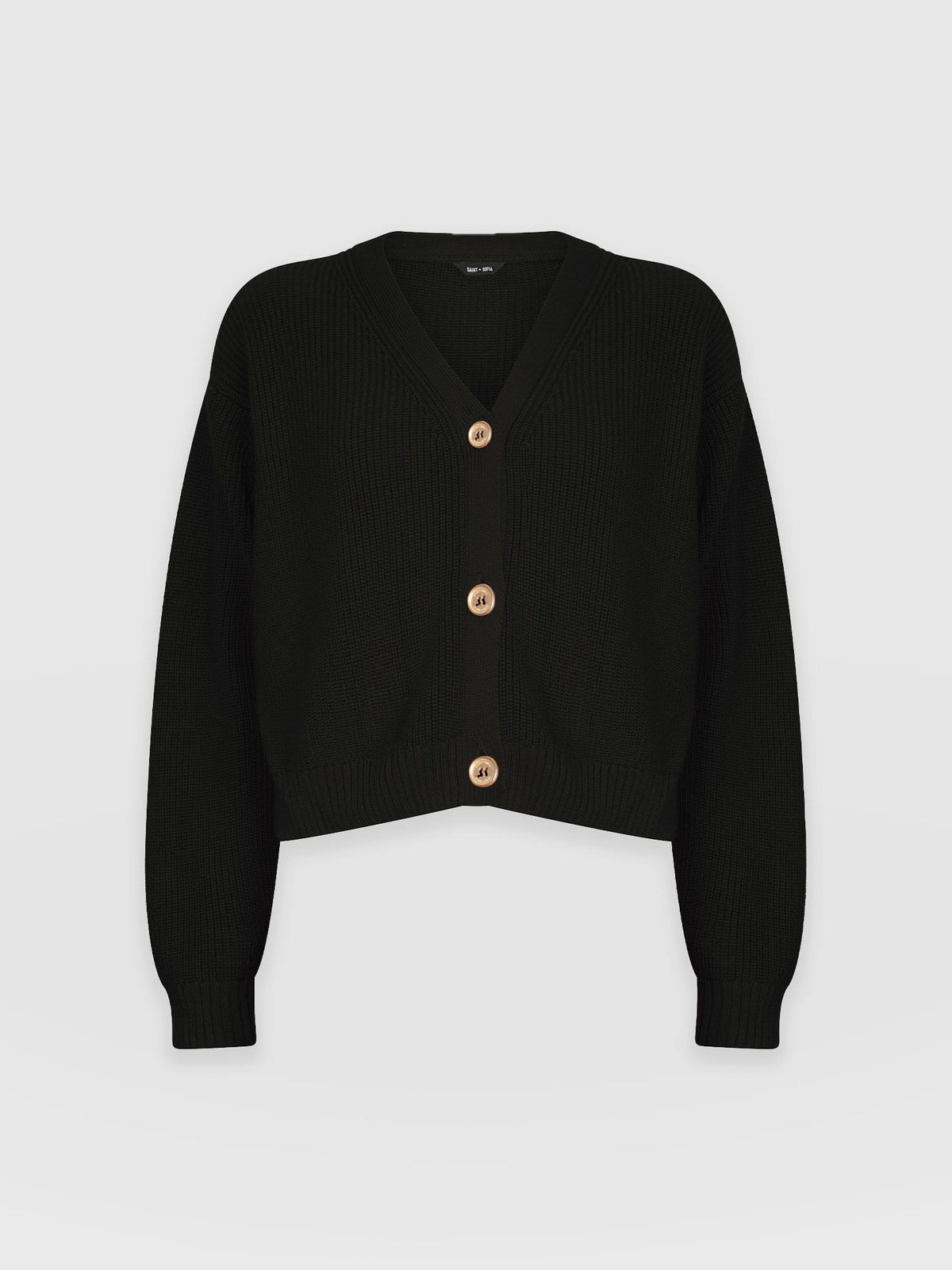 Soho Crop Cardigan - Black