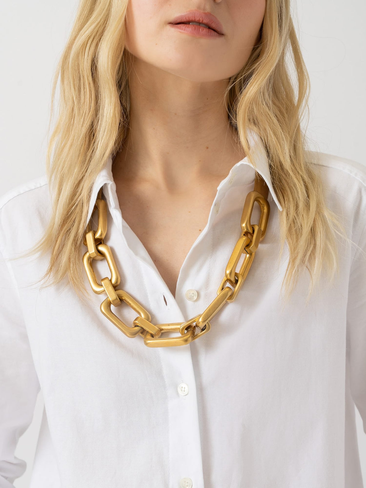 Statement Chain Necklace - Gold