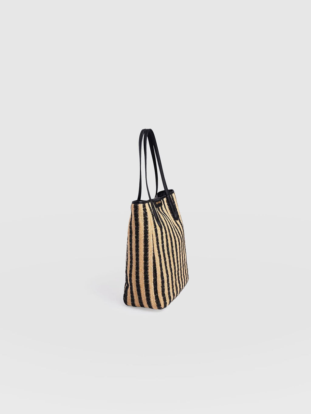 Stella Shopper Bag - Black Raffia