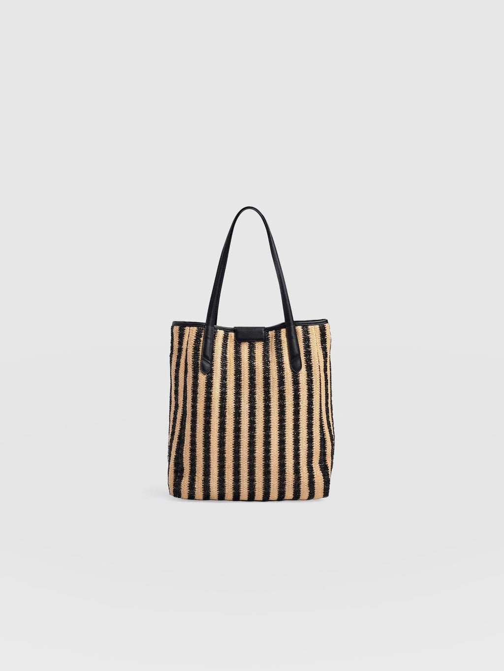Stella Shopper Bag - Black Raffia