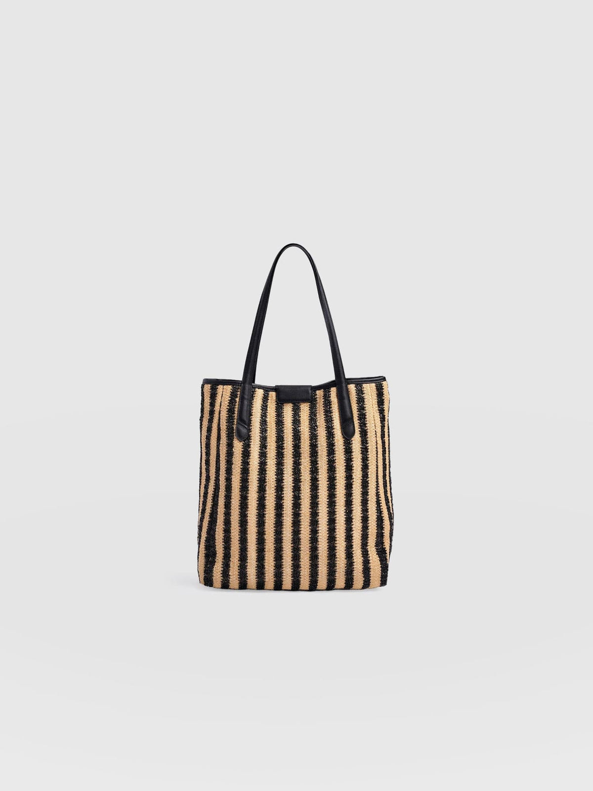 Stella Shopper Bag - Black Raffia